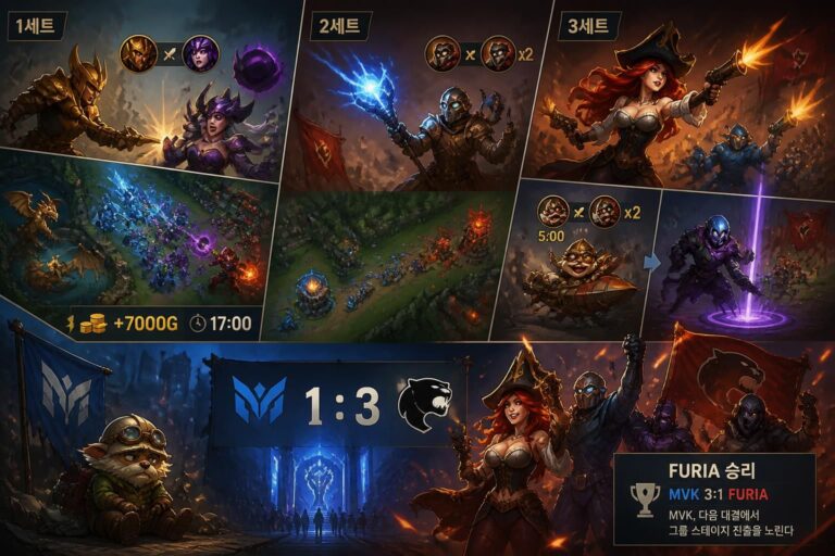 MVK와 FURIA, 2026 LoL 월드 챔피언십 플레이-인 스테이지 3세트 대결 주요 경기 내용