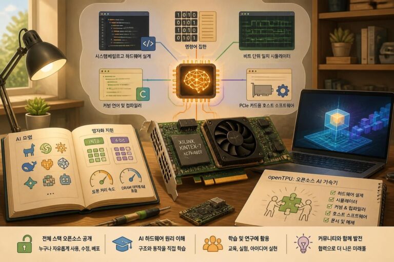 openTPU: FPGA 기반 오픈소스 AI 가속기에서 정확한 시뮬레이션과 실기 실행 동시 지원 달성